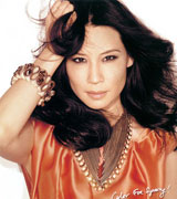 Lucy Liu wears Rodrigo Otazu